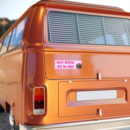 Sad Cat Bestie Driver Please Be Nice Sticker Funny