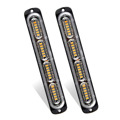 24 Strobe Bar Amber Grille Flash Side Taillight Beacon