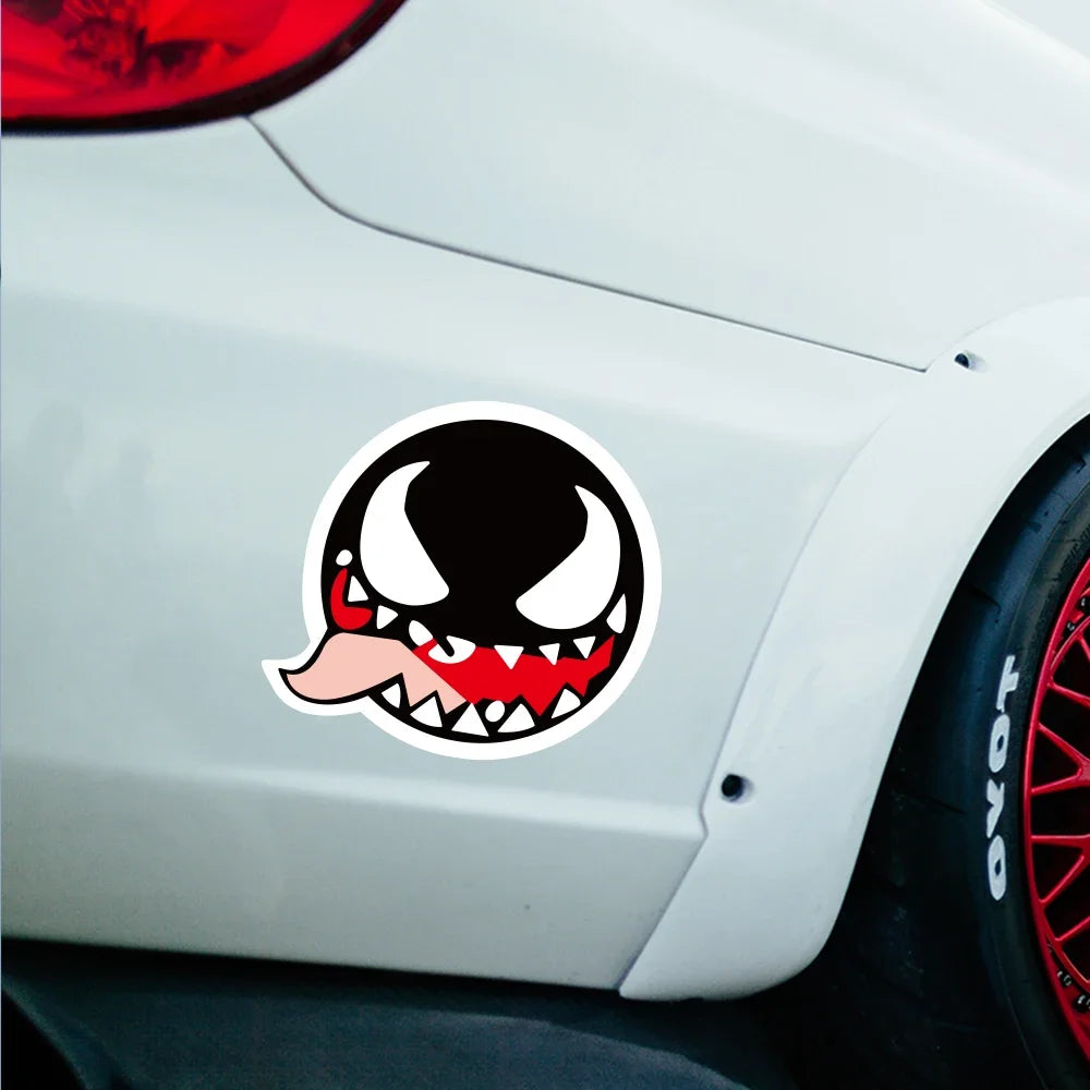 Cartoon Venom Sticker Tuning Decal Funny Body Window Bumper