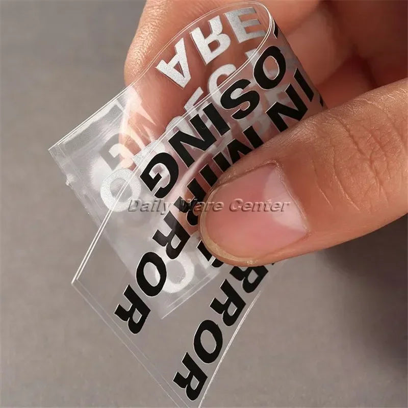 For Door Window Laptop Decal On Word Objects In Mirror Are