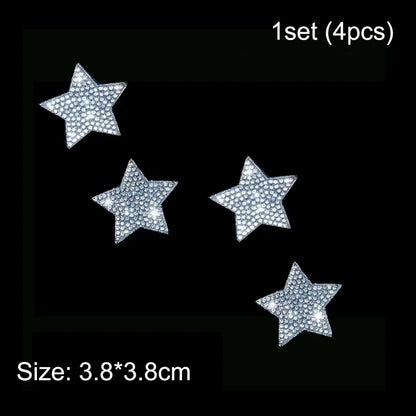 Bling Angel Wing Heart Crystal Sticker Rhinestone Stars 3D