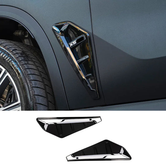 For BMW X5 G05 2019 2020 Side Vent Trim Cover Fender Mark Carbon