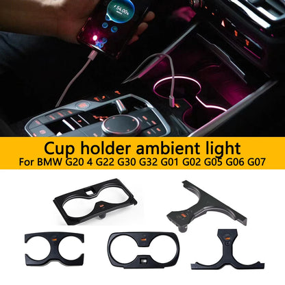 For BMW 3 Series 5 Series Cup Holder Frame Ambient Interior