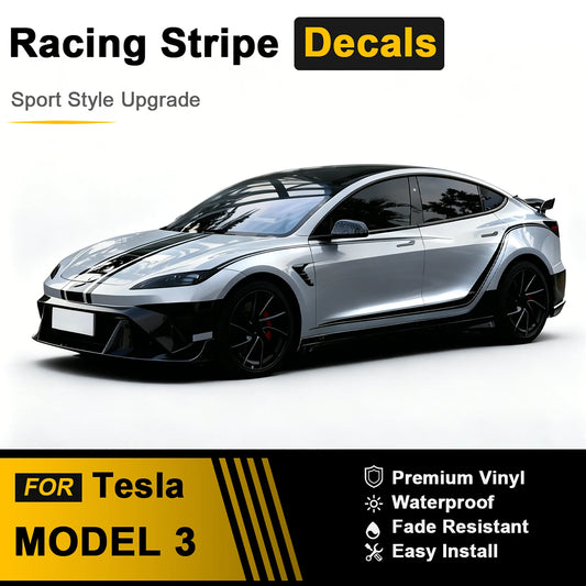 For Tesla Model 3 Hood Sticker Body Stickers Racing Graphics