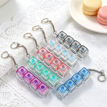 For Stress Relief Keyboard Keychain Fidget Keyboard Keychain