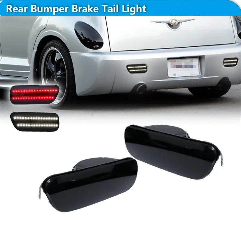 For Chrysler Pt Cruiser Red LED Rear Bumper Reflector Tail Brake