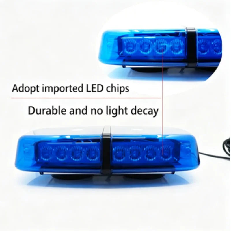 Blue Flashing 24v12v Drl Strong Magnetic Roof Road Signal