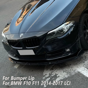 For BMW F10 F11 Lci 3PCS Front Bumper Lip Spoiler Splitter