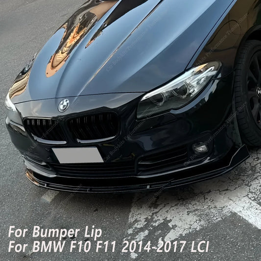 For BMW F10 F11 Lci 3PCS Front Bumper Lip Spoiler Splitter