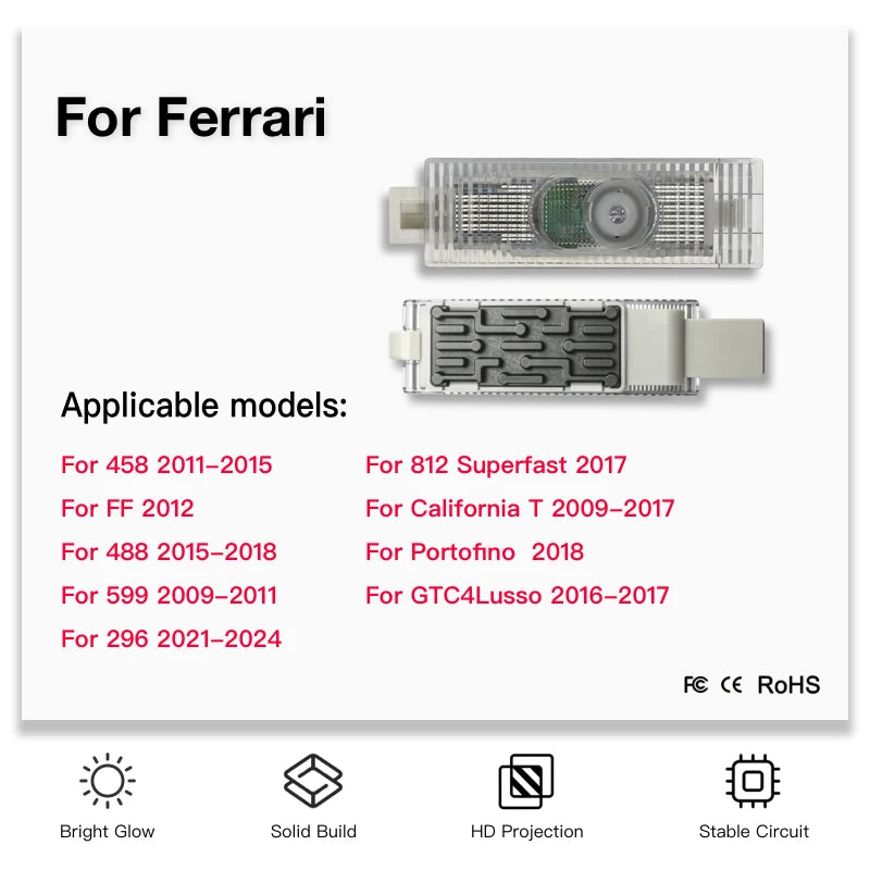 For Ferrari 458 488 599 Ff Door Welcome F8 F12 296 612