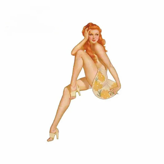 Pin Up Girl Airplane Sticker Window Decal Motorcycle Stickers