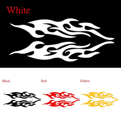 2PCS Popular Cool Reflective Sticker Decal Flame Fire Bumper