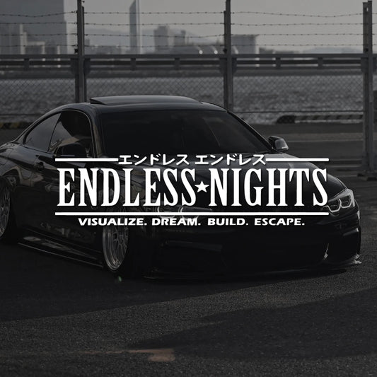 Endless Night Jdm Window Decal Sticker Bumper Windshield Banner