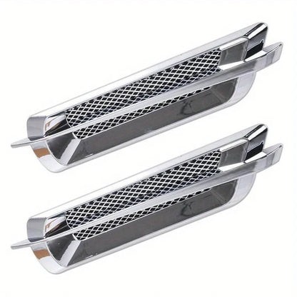 2PCS Chrome SUV Air Flow Fender Side Vent Sticker