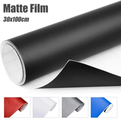 For Auto Exterior Black Matte Vinyl Film Stickers Interior Decor
