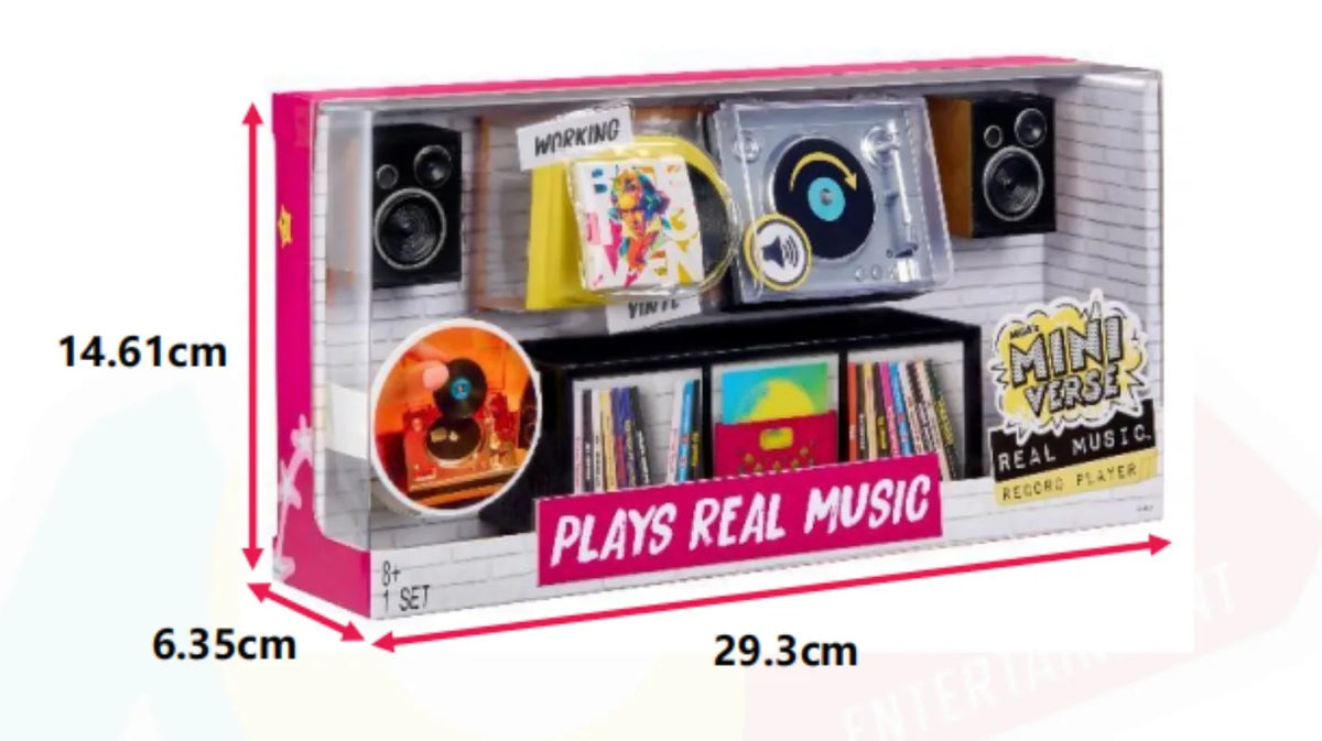 Surprise MINI Verse Brands Real Working Vinyl Record Player