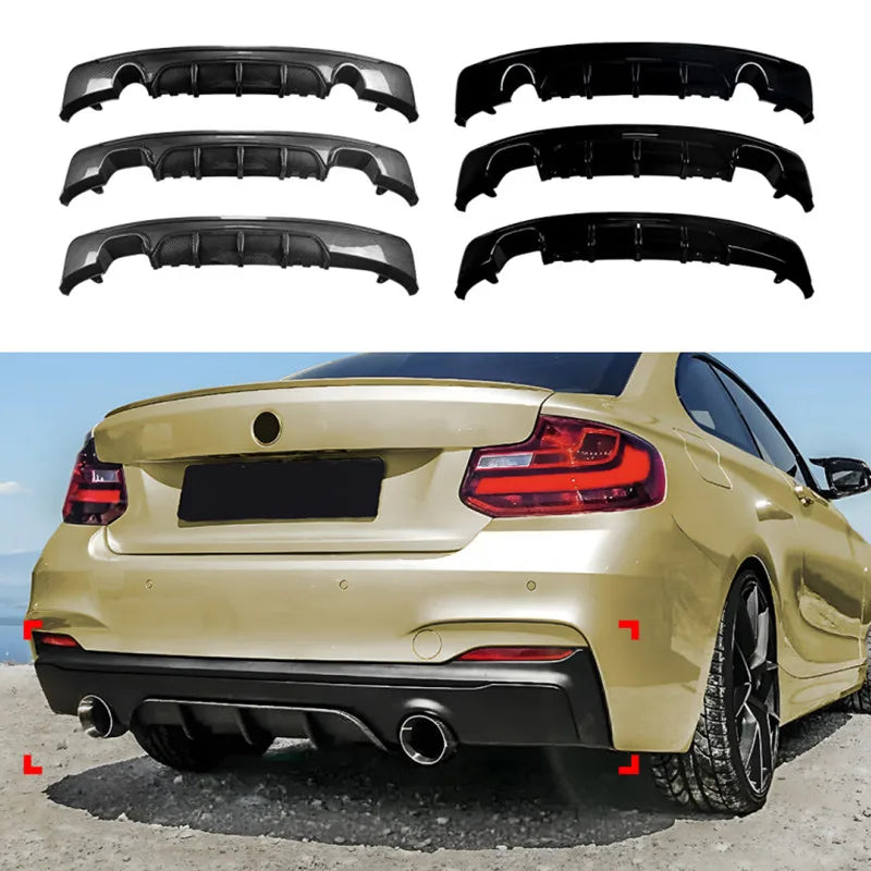 For BMW 2 Series F22 F23 M Sport 2014-2019 Rear Bumper Diffuser