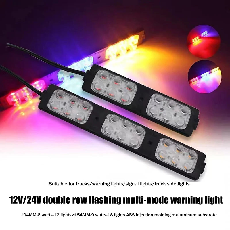 1PCS Truck Side Flashing Warning Emergency Indicator Van