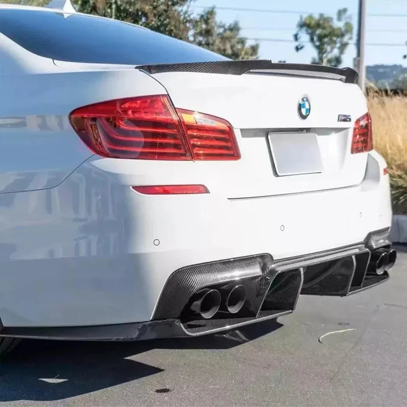 For BMW 5 Series M5 F10 F18 Carbon Fiber Rear Bumper Diffuser