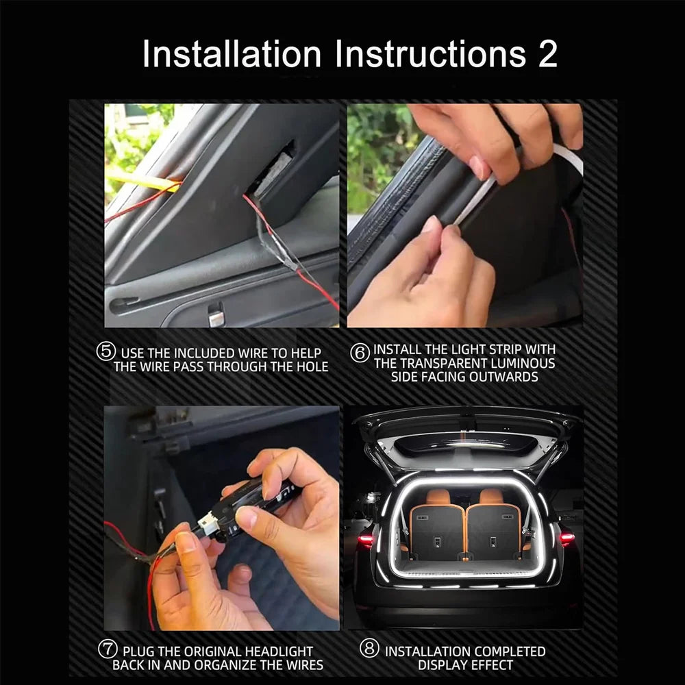 dc12v Brightness Trunk Lighting Ambient Interior Flexible Strip