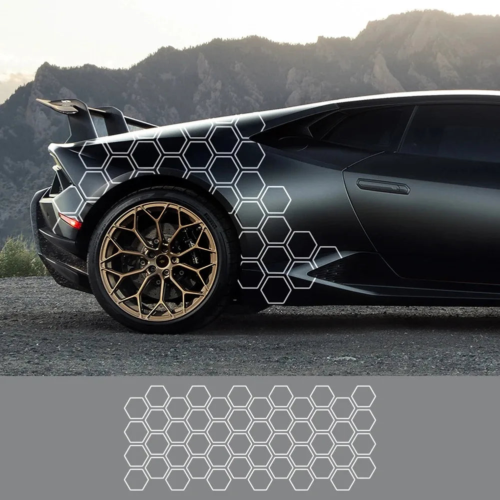 For Audi BMW Benz Universal Creative Honeycomb Open Sticker