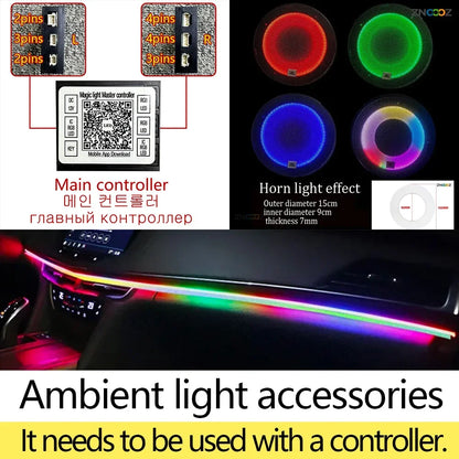 Ambient Door Foot Sole Speaker Main Auxiliary Control Box