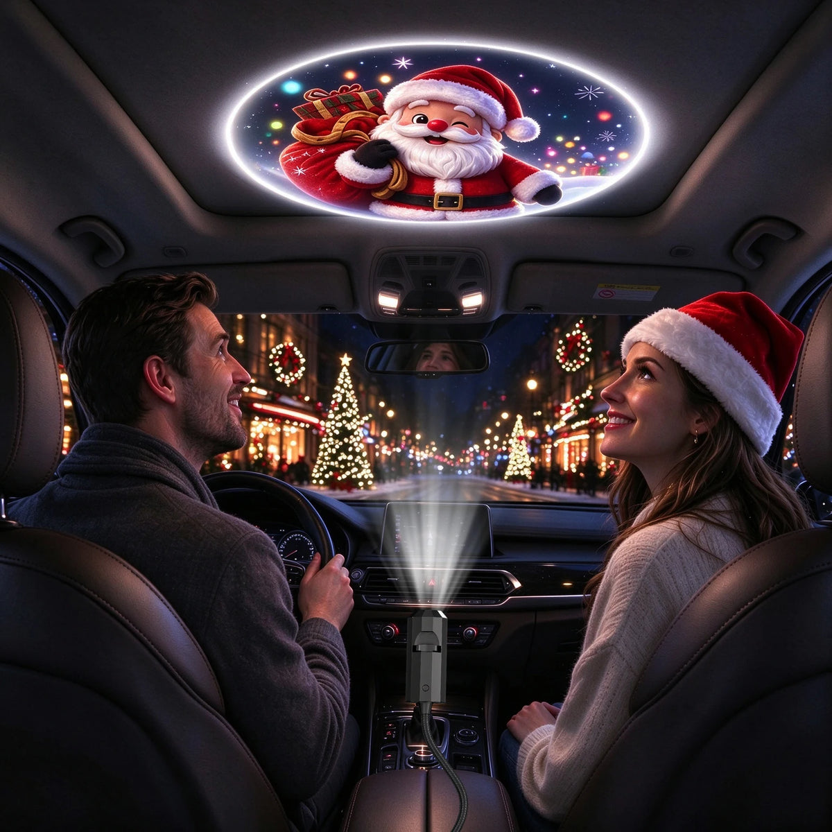 USB Christmas Definition Projection Hose Adjustable Angle Santa