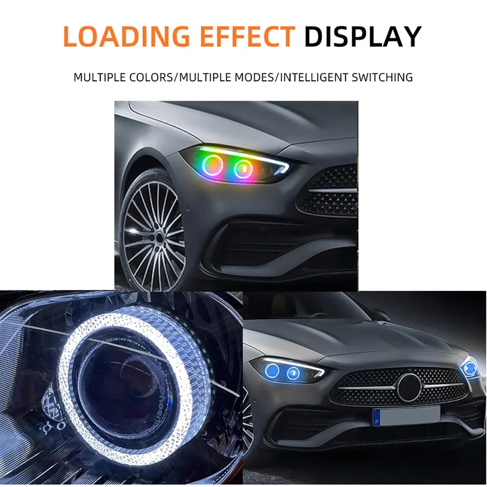APP Controlled In RGB Symphony Angel Eyes Ring Daytime
