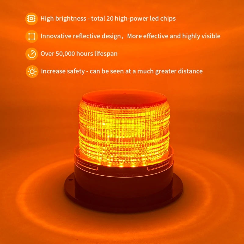 Emergency 360 Full Coverage Flashing Strobe Warning IP67