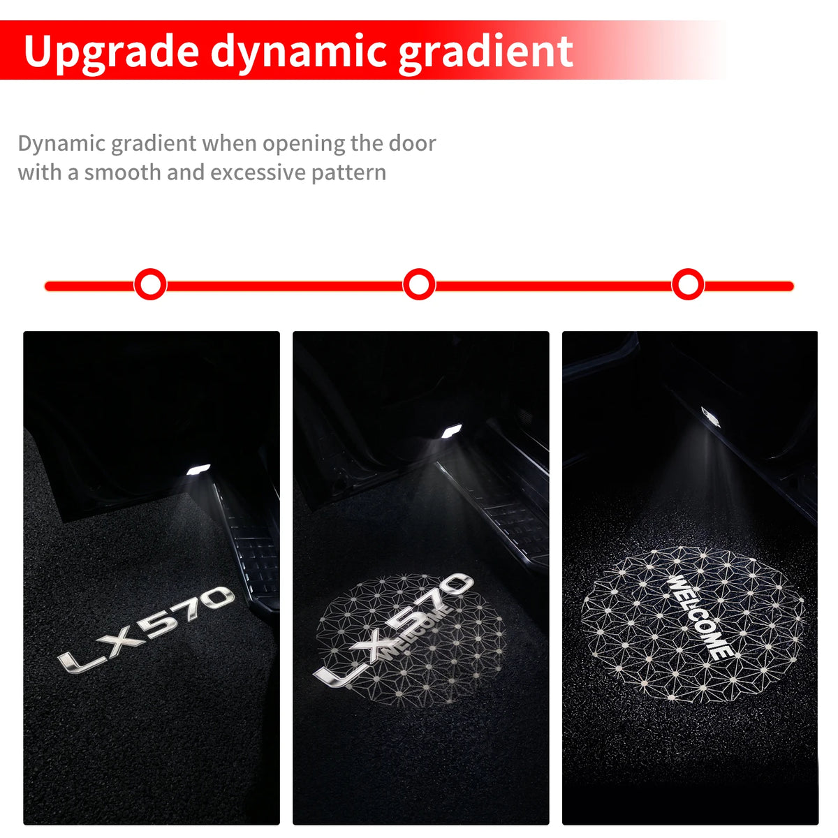 For Lexus LX570 2008-2021 2009 2010 2011 Door Welcome Logo