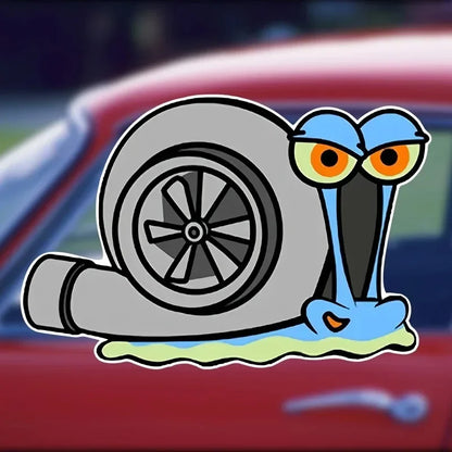 Classic Design Funny Psshh Snail Turbo Stickers Vinyl Motorcross