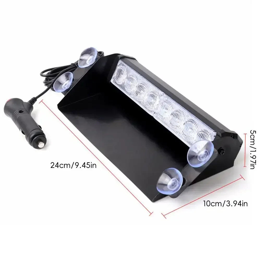 Windshield Flashing Warning Signal Red Blue Emergency 12V Strobe