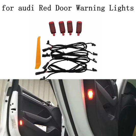For Audi A1 A2 A3 A4 Door Red Warning Halogen Wiring Harness B8