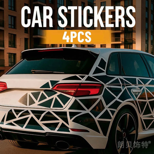 For Rear Side Body Hood Exterior 4PCS Stickers Geometric