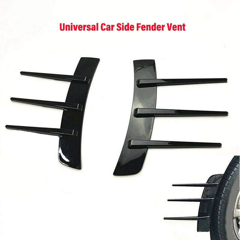 2PCS Side Fender Vent Air Wing Cover Trim Glossy