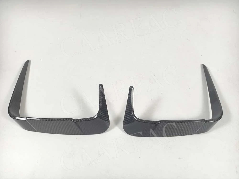 For BMW M8 F91 F92 F93 Dry Carbon Fiber Rear Bumper Spoiler Side