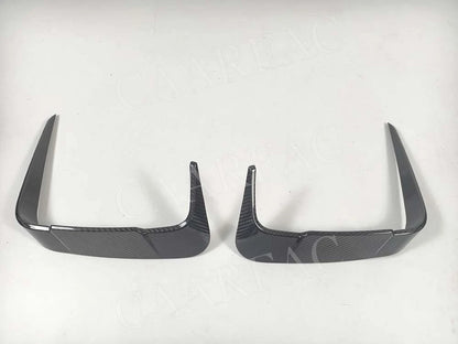For BMW M8 F91 F92 F93 Dry Carbon Fiber Rear Bumper Spoiler Side