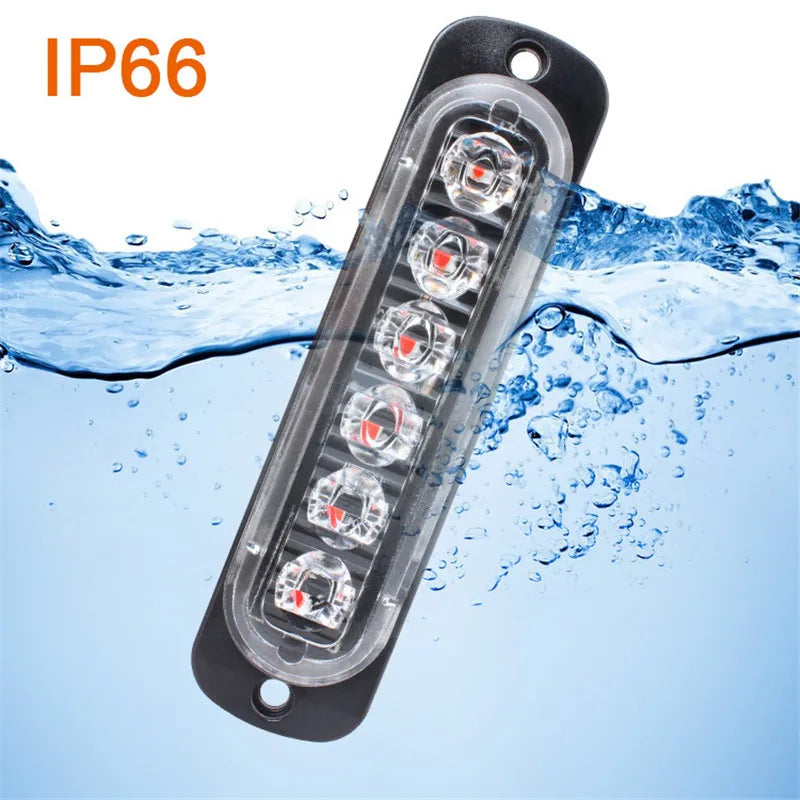 12V 4X4 Emergency Side Stroboscopes Grille Signal Red Blue