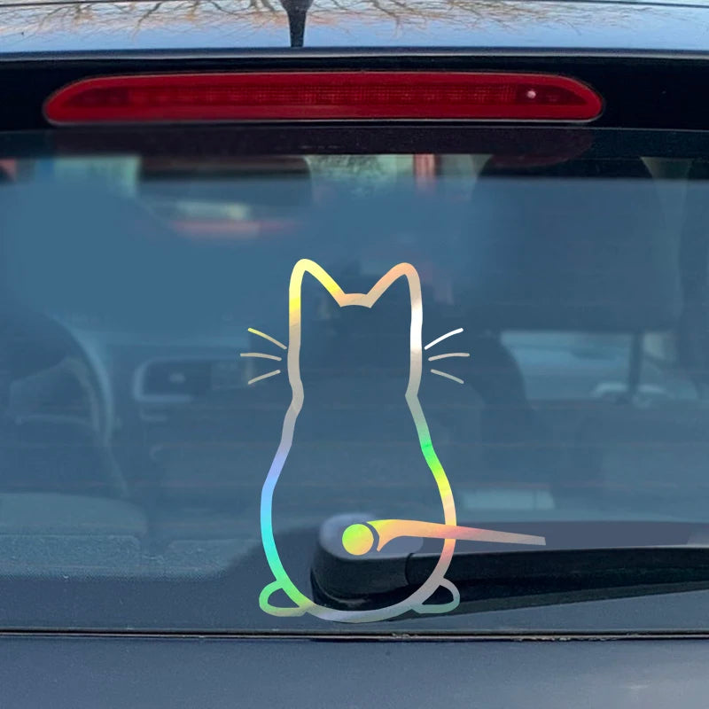 Puppy Dog Rear Windshield Wiper Decor Decals Animal Cat