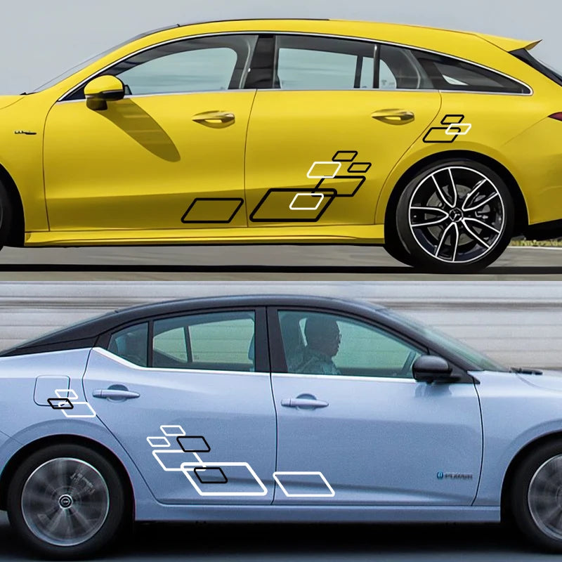 2PCS Side Decal Sports Racing Personalized Design Waterproof