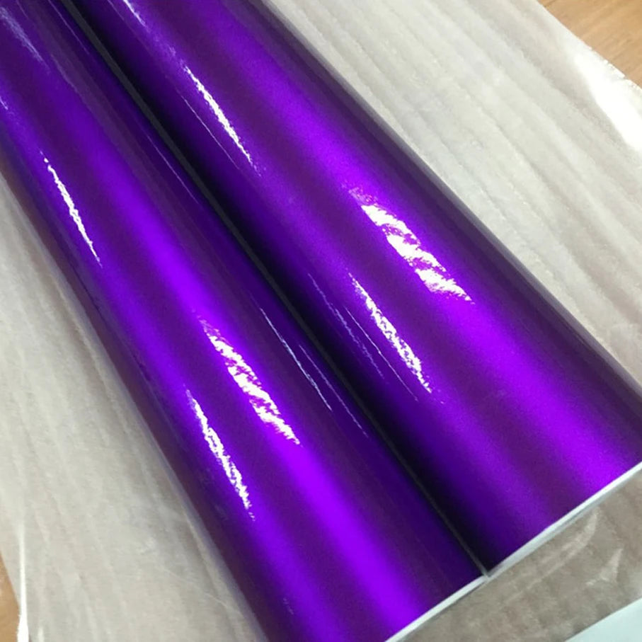 58x152cm Glossy Pearl Purple Metallic Glitter Wrap Sticker Wraps