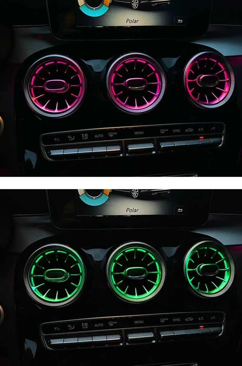 For Mercedes-Benz 3 64 Colour LED Ambient Turbine Nozzle Air