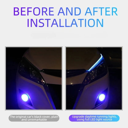 2PCS 30CM 45CM 60CM Flexible RGB Daytime Running Strip