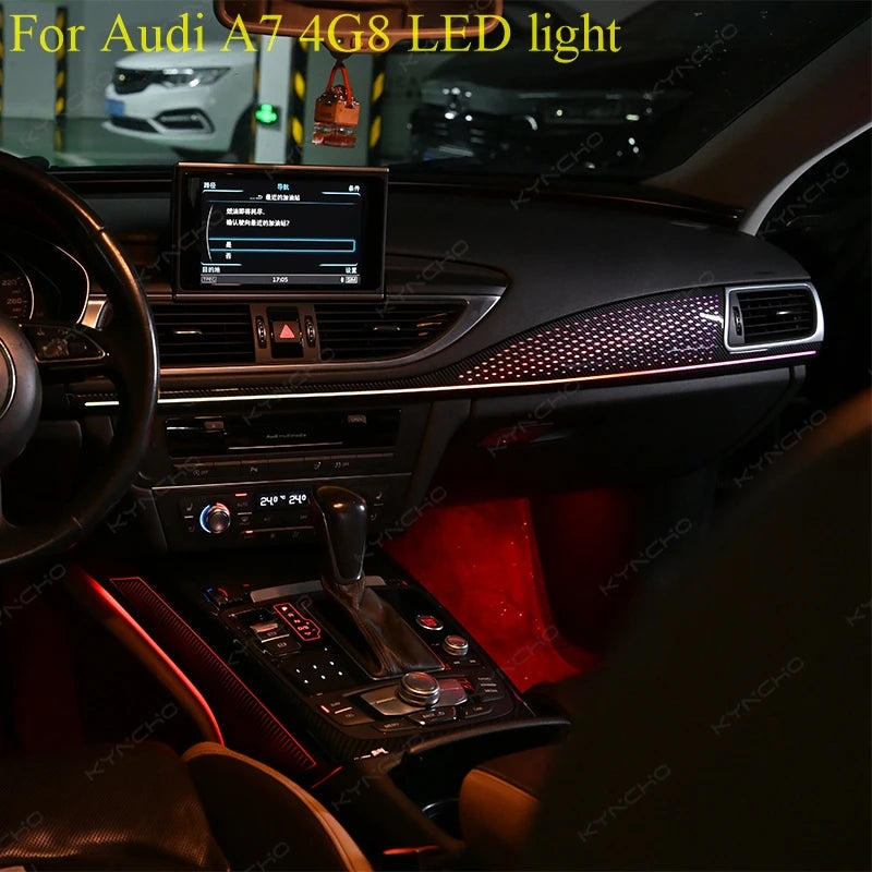 For Audi A7 C7 4G RGB Colors Ambient Kit Bluetooth APP Control