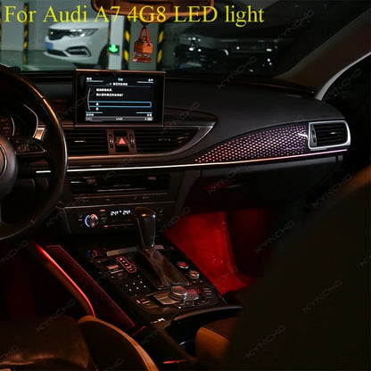 For Audi A7 C7 4G RGB Colors Ambient Kit Bluetooth APP Control