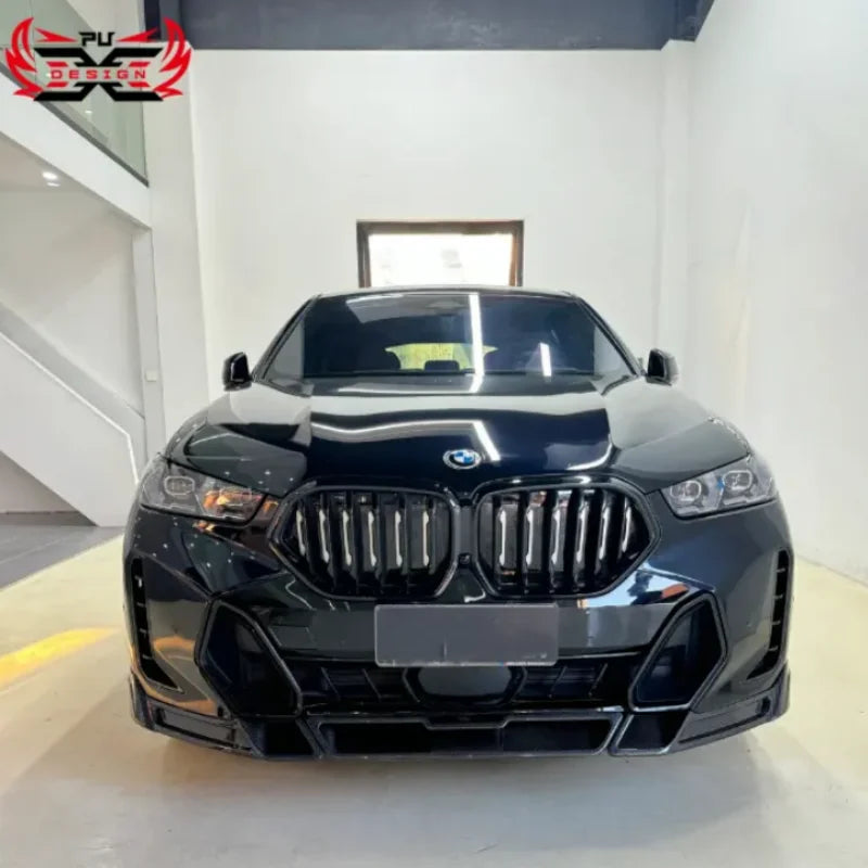 For BMW X6 G06 Lci 2023-2024 Fd Carbon Fiber Front Bumper Lip