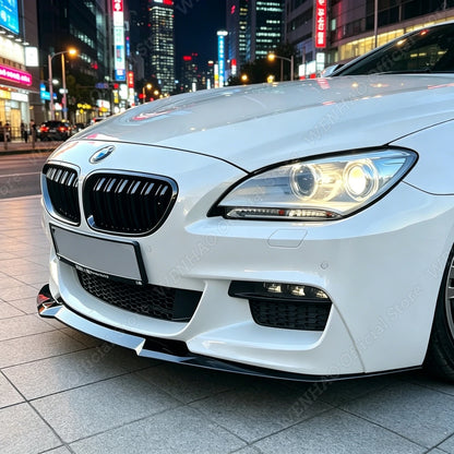 For BMW 6 Series F06 F12 Cs Gloss Black Front Bumper Lip