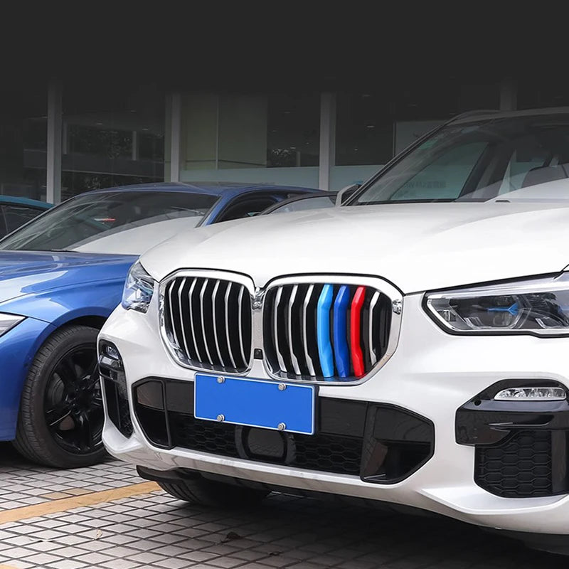 For BMW X1 X2 X3 X4 3PCS Grille Trim Strip X5 X6 X7 E84 F48