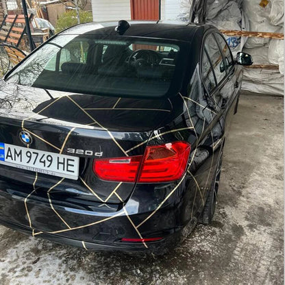 Gold Silver Geometric Line Sticker Thin Stripes Livery Decal