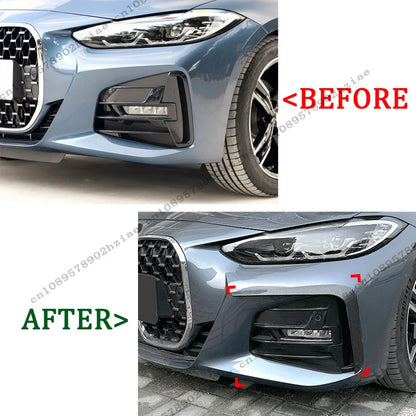 For BMW 4 Series G22 G23 Front Bumper Lip Splitter Air Vent